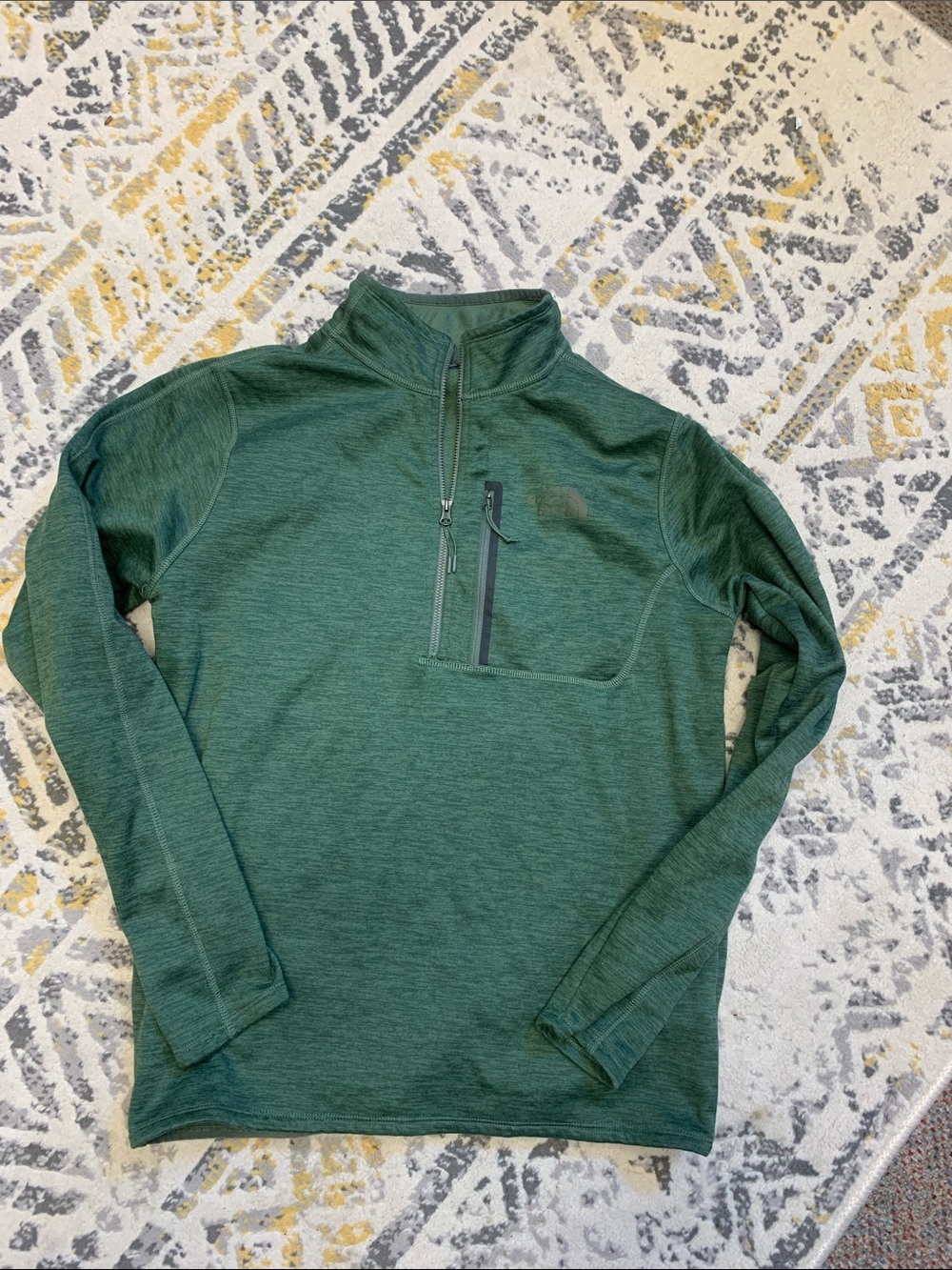 The North Face Forest Green Quarter-Zip Performance Jacket